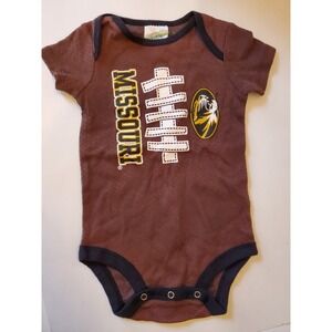 rivalry‎ threads ncaa missouri mizzou tigers football baby one piece 6-9 Months